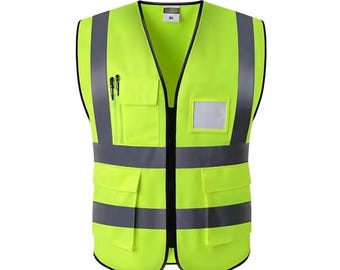 Professional High Visibility Reflective Safety Vest for Motorcycling, Cycling, and Outdoor Activities