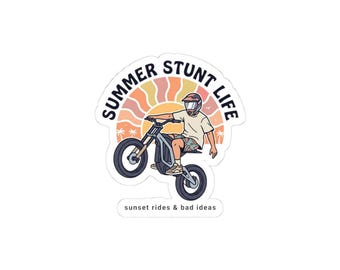Sommer Stunt Life Aufkleber | Sommerästhetik, Retro-Küstenvibes