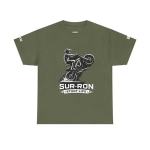 Sur-Ron Wheelie Illustration Tee | E Bike Rider Shirt Stunt Life image 4