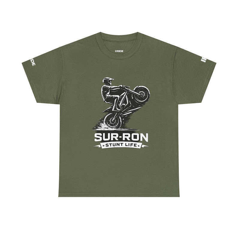 Sur-Ron Wheelie Illustration Tee | E Bike Rider Shirt Stunt Life image 4