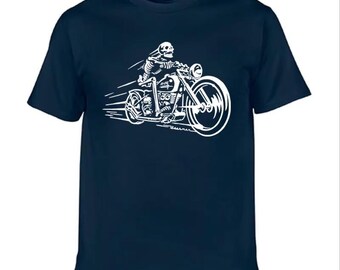 Men's Custom 3D Printed Casual T-Shirt - Motorcycle Biker Summer Apparel