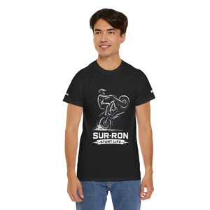 Sur-Ron Wheelie Illustration Tee | E Bike Rider Shirt Stunt Life image 8