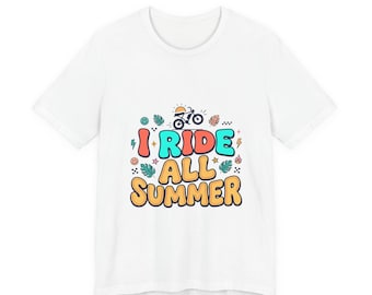 Ich fahre den ganzen Sommer T-Shirt | verspielte Typographie, Mikrofreude, Alles Halleluja