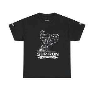 Sur-Ron Wheelie Illustration Tee | E Bike Rider Shirt Stunt Life image 1