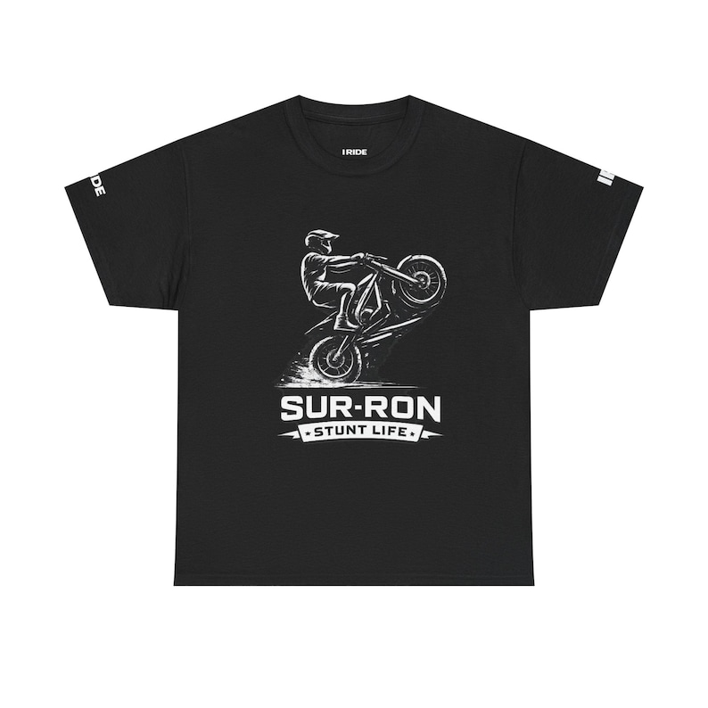 Sur-Ron Wheelie Illustration Tee | E Bike Rider Shirt Stunt Life image 1