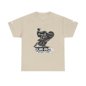 Sur-Ron Wheelie Illustration Tee | E Bike Rider Shirt Stunt Life image 3