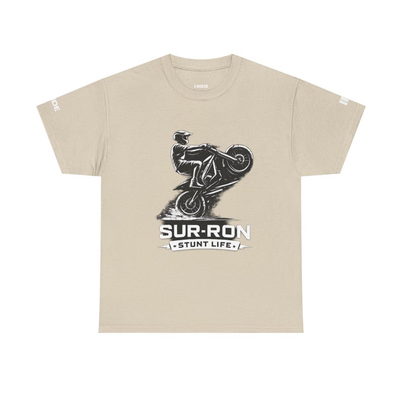 Sur-Ron Wheelie Illustration Tee | E Bike Rider Shirt Stunt Life image 3