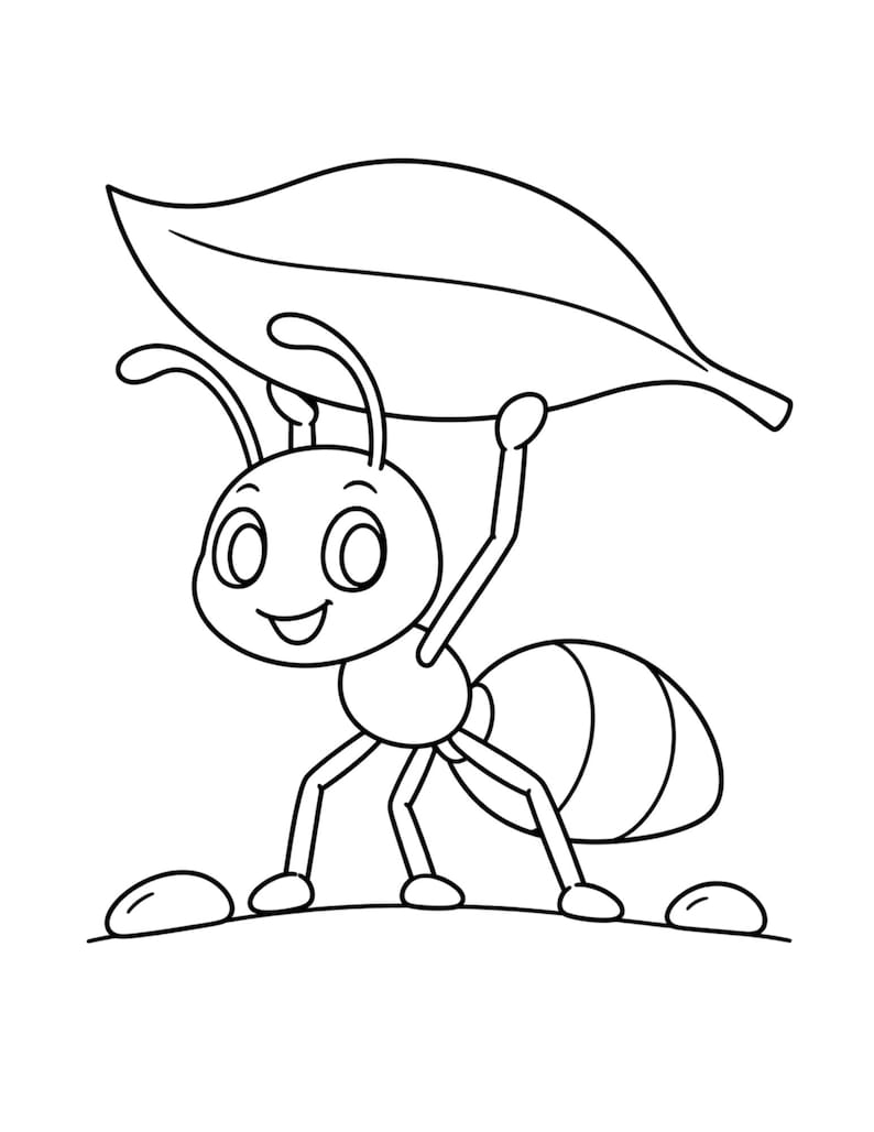 Cute Bugs Coloring Pages for Kids Ages 4–8, Insect and Garden Creatures ...