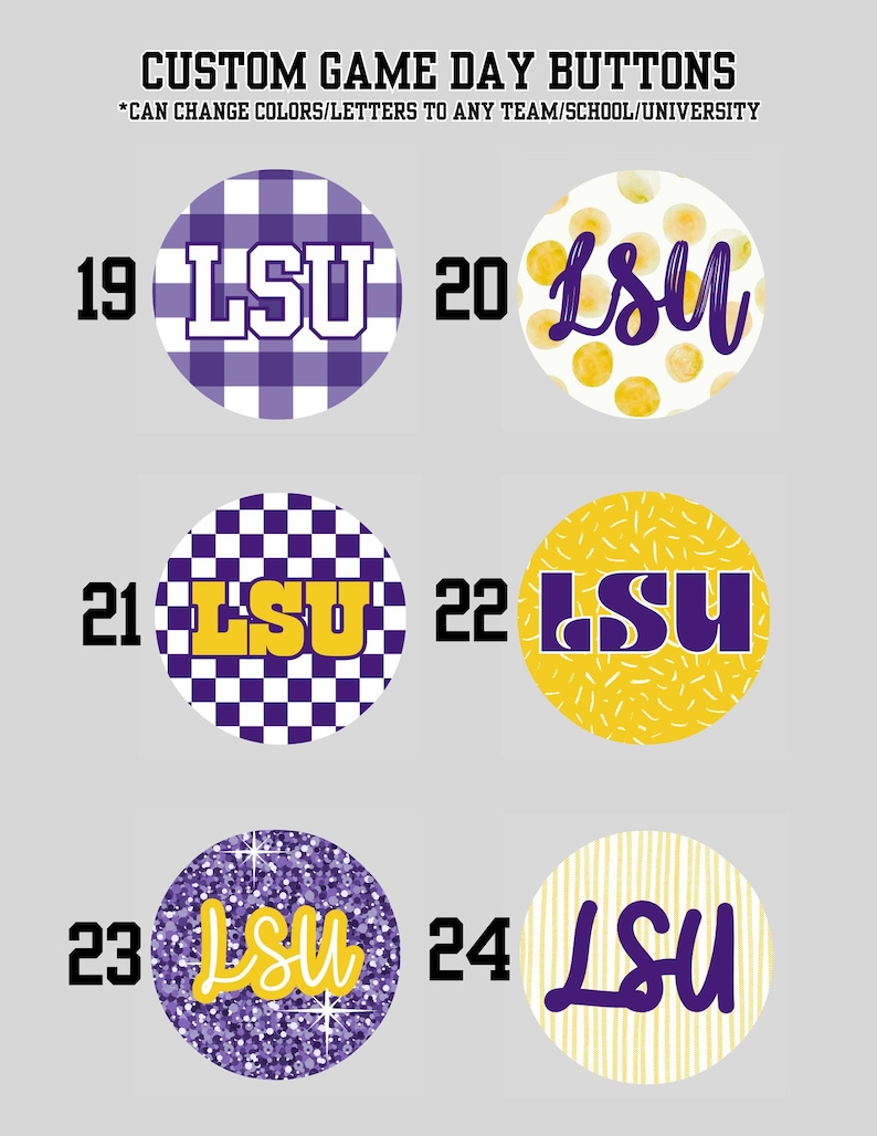 Game Day & Sport Buttons - Custom! 2.25 Inch - Etsy