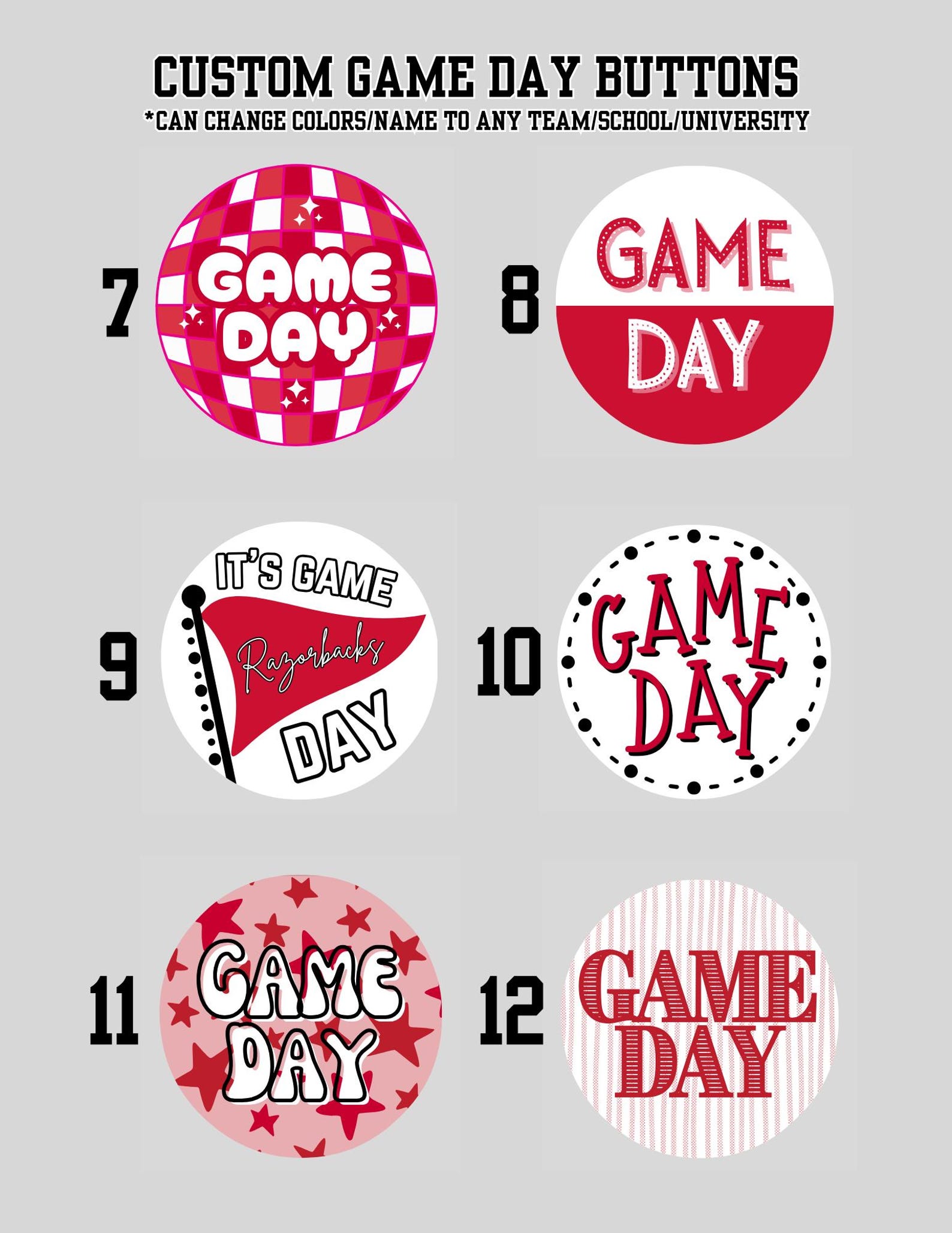 Game Day & Sport Buttons - Custom! 2.25 Inch - Etsy