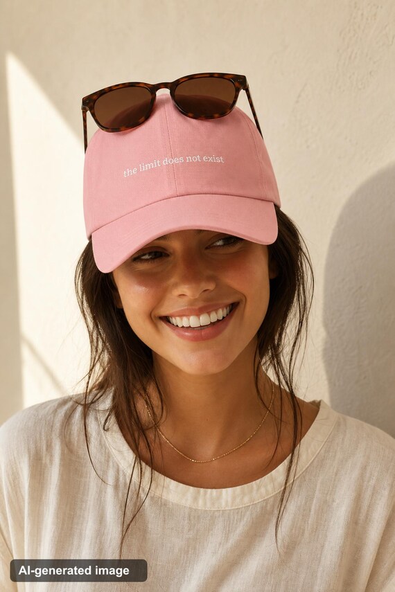 Funny Math Teacher Hat The Limit Does Not Exist Embroidered Cap STEM Calculus Gift detail