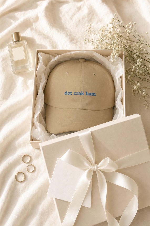 Dot Crak Bam Mahjong Hat Embroidered Cotton Twill Cap Game Night Hostess Gift detail