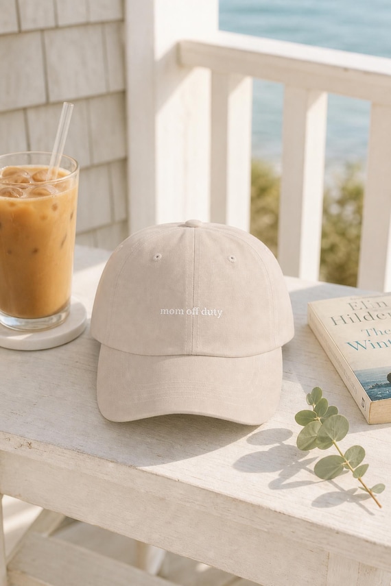 Mom Off Duty Embroidered Hat Low Profile Cotton Cap Funny Mom Gift detail