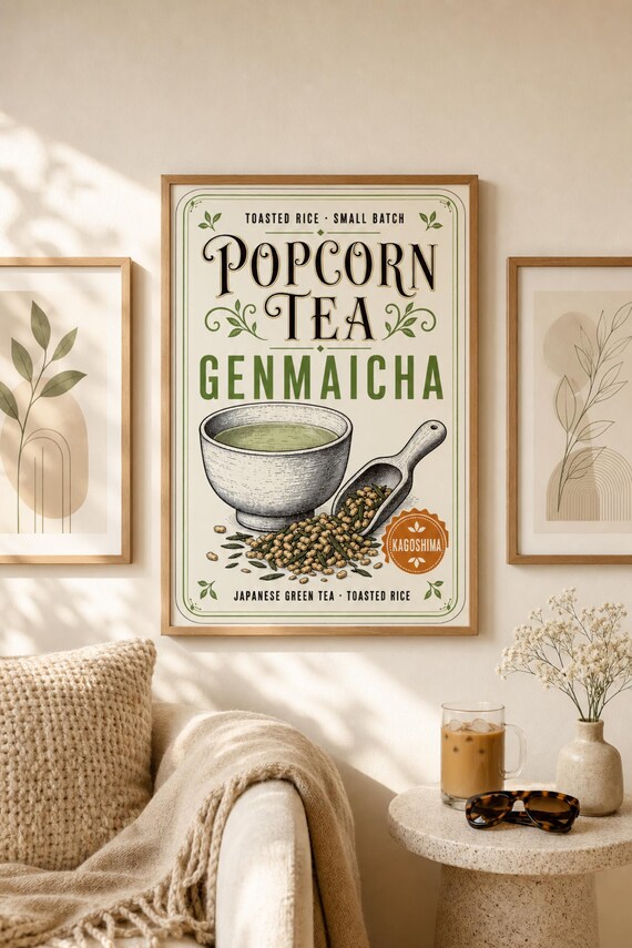Matcha Wall Art Printable Japanese Tea Poster Set of 6 Coffee Bar Decor Instant Download detail
