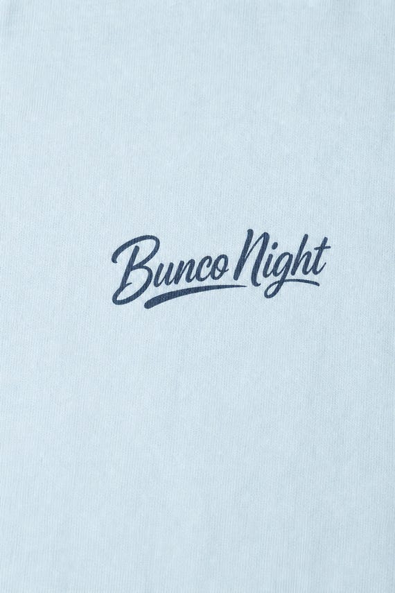 Bunco Night Shirt Funny Receipt Tee Comfort Colors Bunco Gift for Women Game Night Group Shirt Dice Game Front and Back Print detail