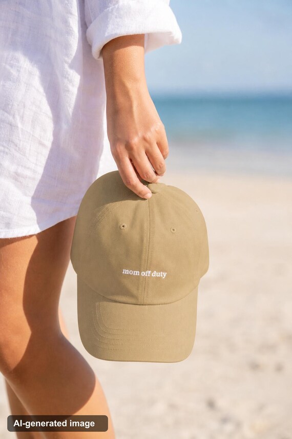 Mom Off Duty Embroidered Hat Low Profile Cotton Cap Funny Mom Gift detail