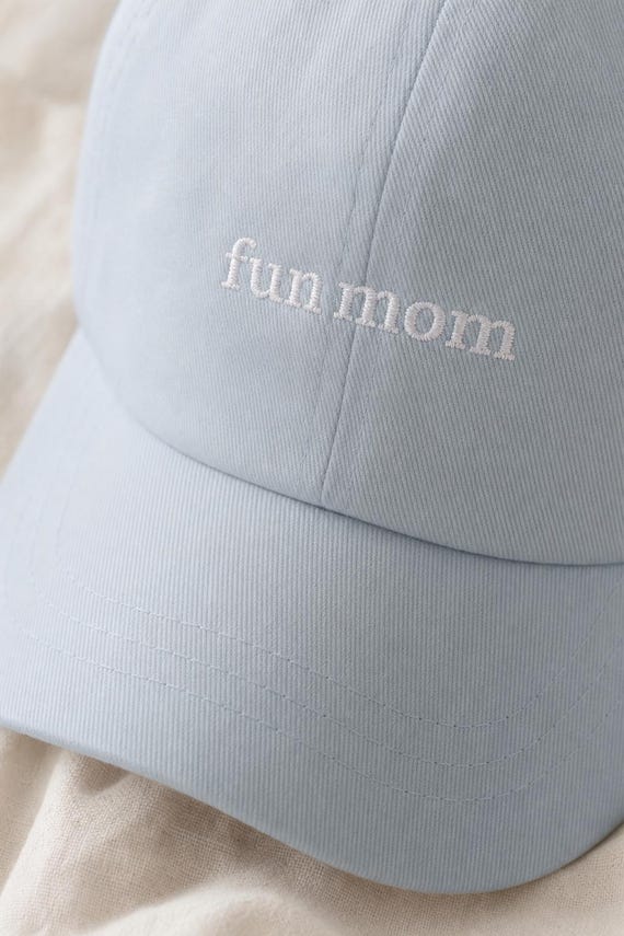 Fun Mom Embroidered Hat Low Profile Cotton Cap Mothers Day Gift detail