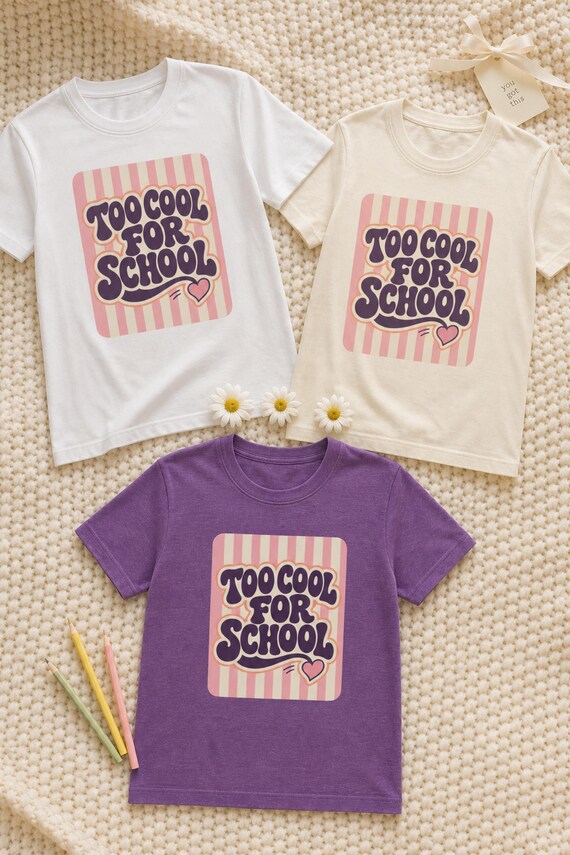 Kids' 'Too Cool for School' Graphic Tee detail