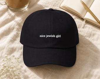 Nice Jewish Girl Embroidered Dad Hat Funny Judaism Cap Bat Mitzvah Gift