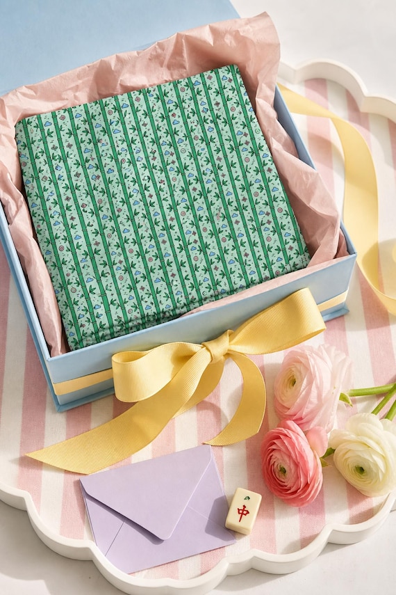 Bamboo Mahjong Tablecloth Square Tile Print Table Cover Game Night Hostess detail