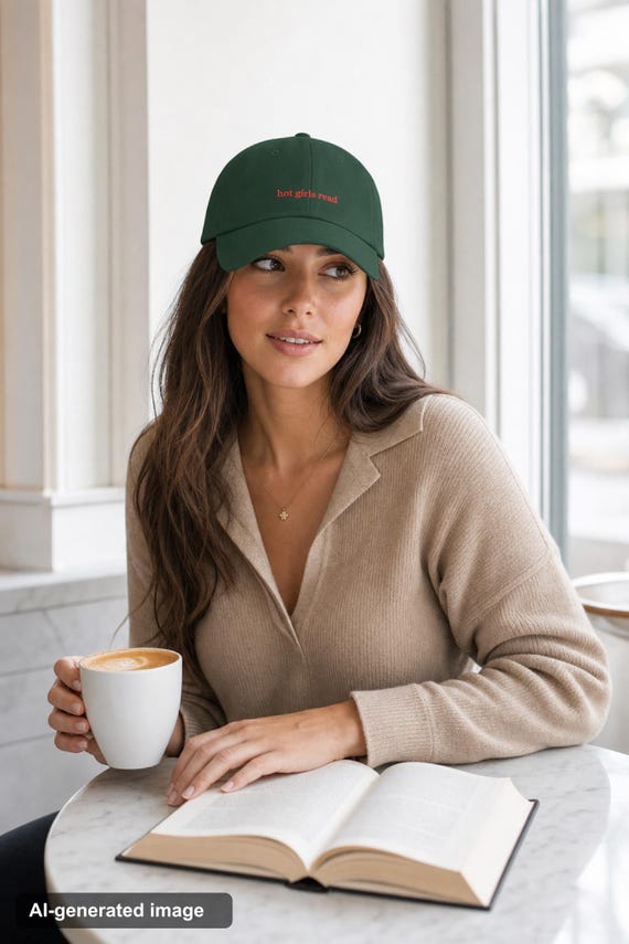 Hot Girls Read Embroidered Hat Smut Reader Cap Dark Romance BookTok Gift detail