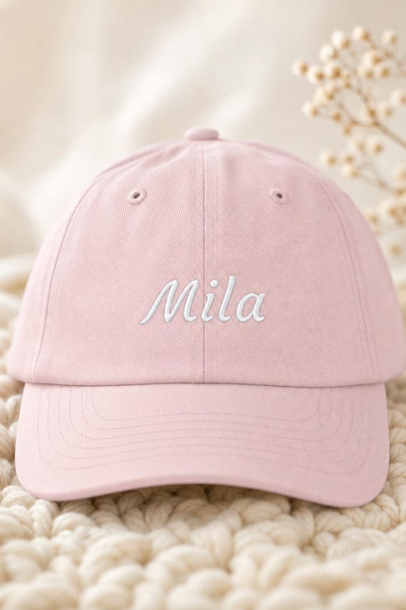 Personalized Kids Hat Custom Name Embroidered Youth Cap Boys Girls Birthday detail