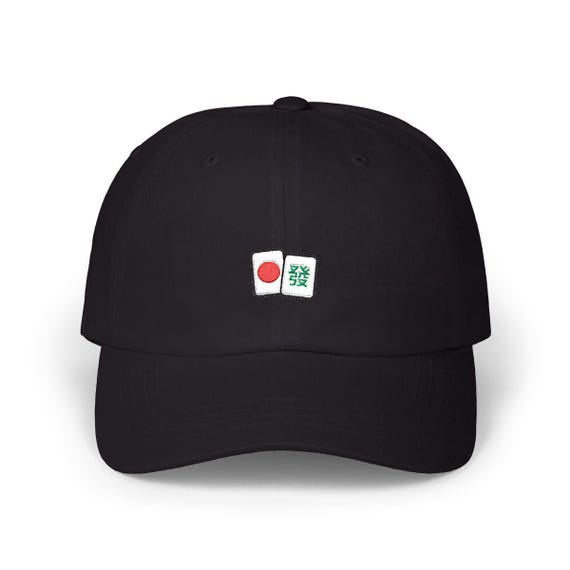 Mahjong Tile Embroidered Hat Cotton Cap Mahjong Lover Gift Game Night detail