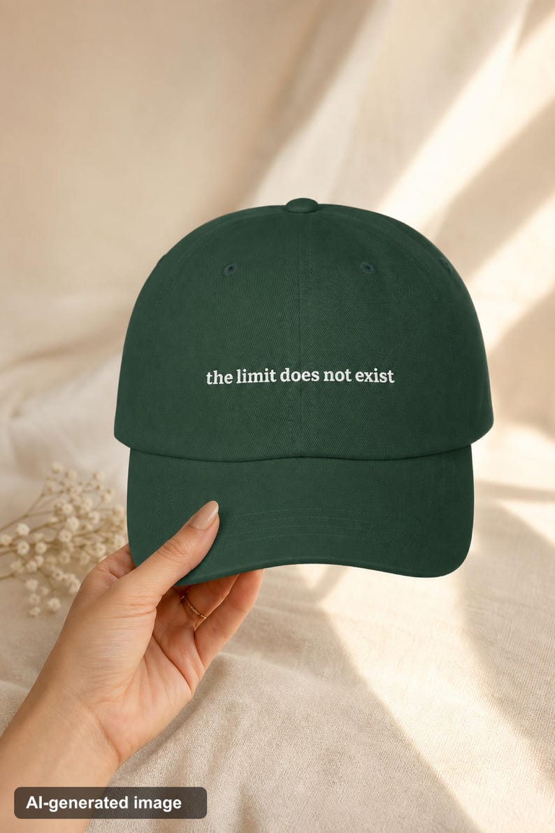 Funny Math Teacher Hat The Limit Does Not Exist Embroidered Cap STEM Calculus Gift