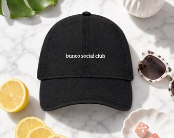 Bunco Social Club Embroidered Dad Cap - Classic Adjustable Hat