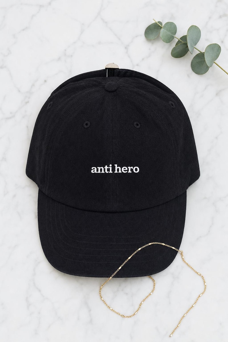 Anti Hero Embroidered Dad Hat Indie Aesthetic Cotton Cap Sarcastic Gift Women