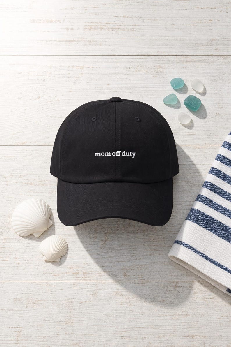 Mom Off Duty Embroidered Hat Low Profile Cotton Cap Funny Mom Gift