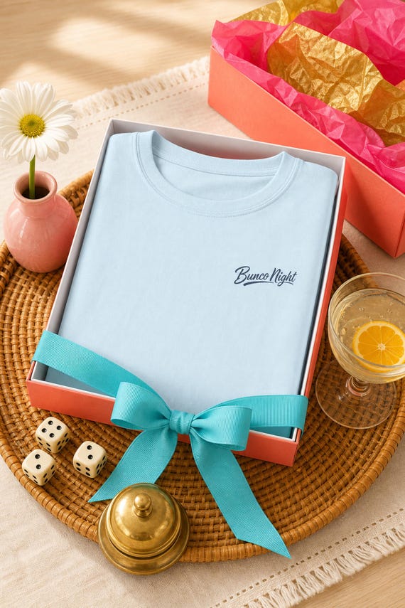Bunco Night Shirt Funny Receipt Tee Comfort Colors Bunco Gift for Women Game Night Group Shirt Dice Game Front and Back Print detail