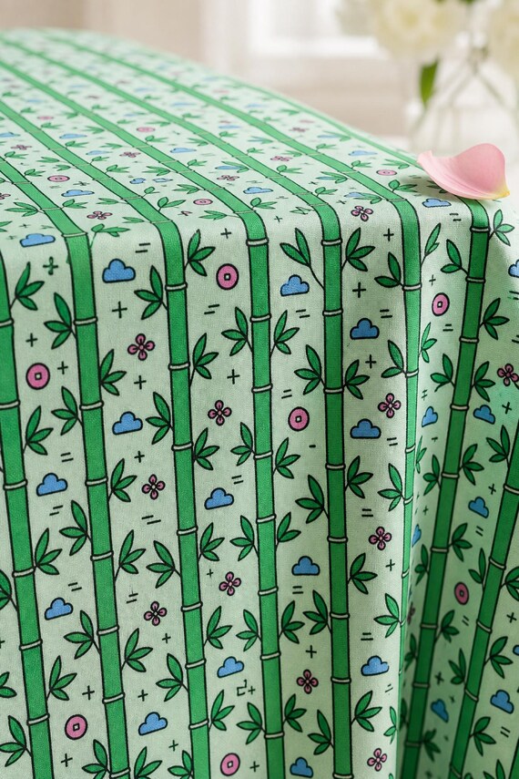 Bamboo Mahjong Tablecloth Square Tile Print Table Cover Game Night Hostess detail