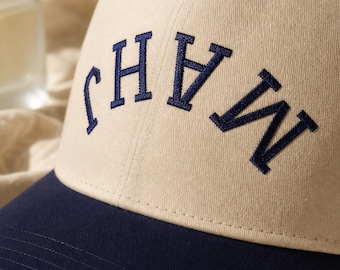 Mahj Varsity Arch Embroidered Hat Mahjong Player Cap Snapback Game Night