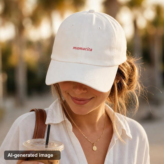 Mamacita Embroidered Hat Latina Mom Cap Mothers Day Gift for Her Birthday Baseball Shower Present detail