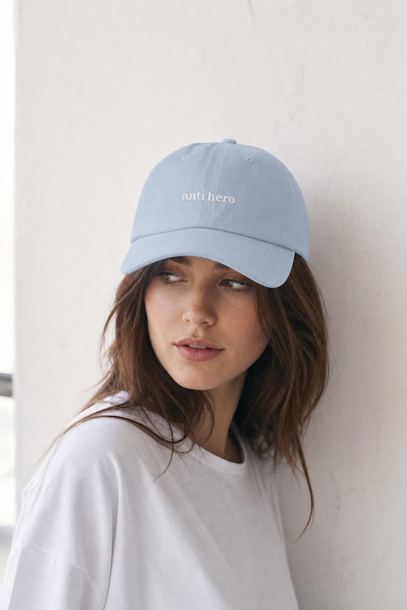 Anti Hero Embroidered Dad Hat Indie Aesthetic Cotton Cap Sarcastic Gift Women detail