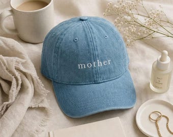 Denim Mom Hat Embroidered Baseball Cap Cool Mama Mothers Day
