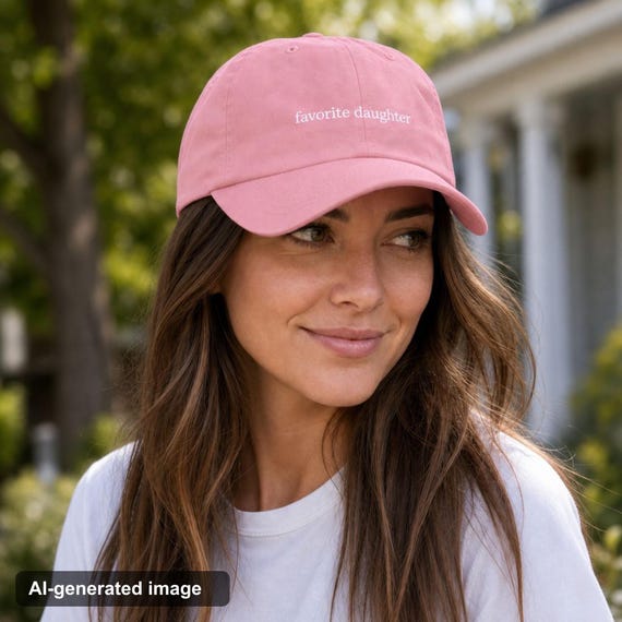 Favorite Daughter Embroidered Hat Funny Family Cap Sister Birthday Gift for Her Teen Girl Graduation detail