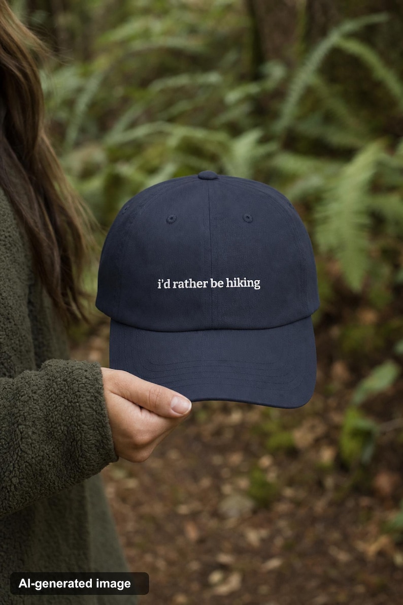 Funny Hiking Dad Hat I'd Rather Be Hiking Embroidered Cotton Cap Outdoor Trail Gift