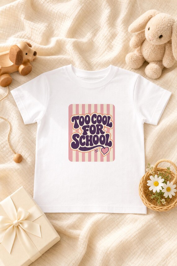 Kids' 'Too Cool for School' Graphic Tee detail