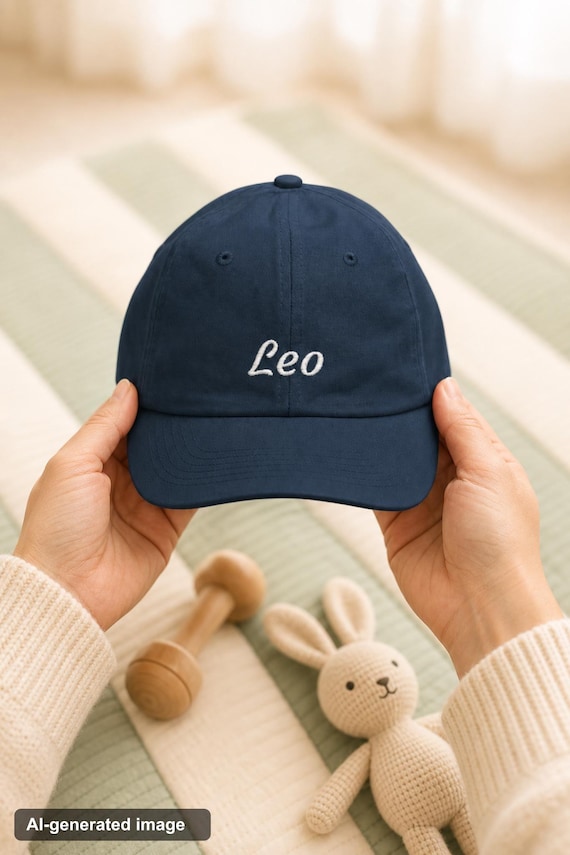 Personalized Kids Hat Custom Name Embroidered Youth Cap Boys Girls Birthday detail