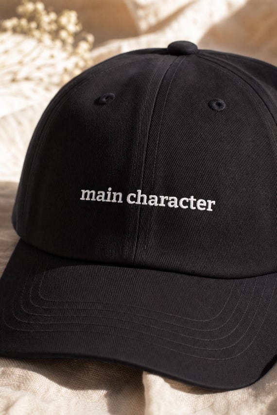 Main Character Embroidered Dad Hat Aesthetic Cotton Cap Bookish Women detail