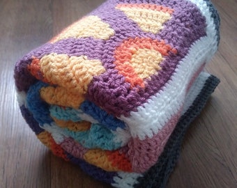 Setting Sun Crochet Blanket - Crochet Blanket Pattern - Crochet Blanket - Sunrise - Sunset - Dawn - Dusk - Baby Blanket - Blanket Pattern