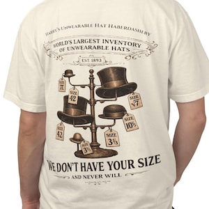 Vintage Unwearable Hat Store T-Shirt | Absurd Math Humor Tee