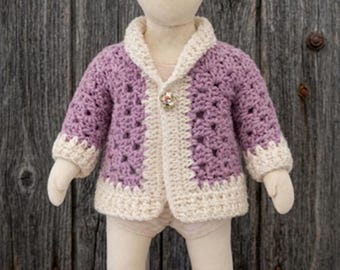 Hand Crafted Baby Granny Square Sweater