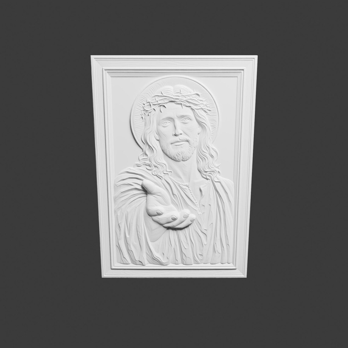 Jesus Christ 3D STL CNC Router File | Religious Relief Wood Carving ...