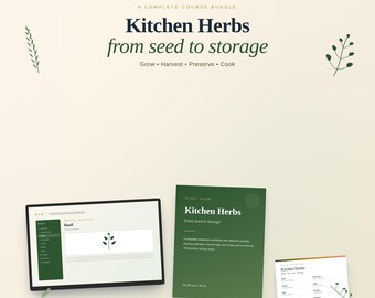 Ervas para Cozinha: Da Semente ao Armazenamento — Pacote Completo de Cursos
