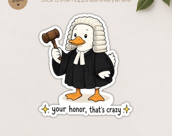 Meme Sticker, Goose Lawyer Sticker, Funny Law School Meme Decal, Future Lawyer Graduation Gift, Silly Attorney Waterproof Vinyl Laptop