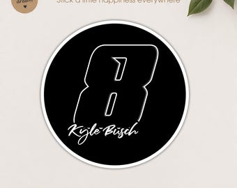 Kyle Busch Memorial Sticker, Cherish Them All Quote Decal, 1985-2026 Racing Tribute, Racing Fan Gift