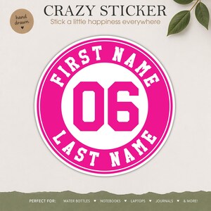 Personalized Baseball Bat Knob Sticker Custom Player Name Number Baseball Softball Bat Knob